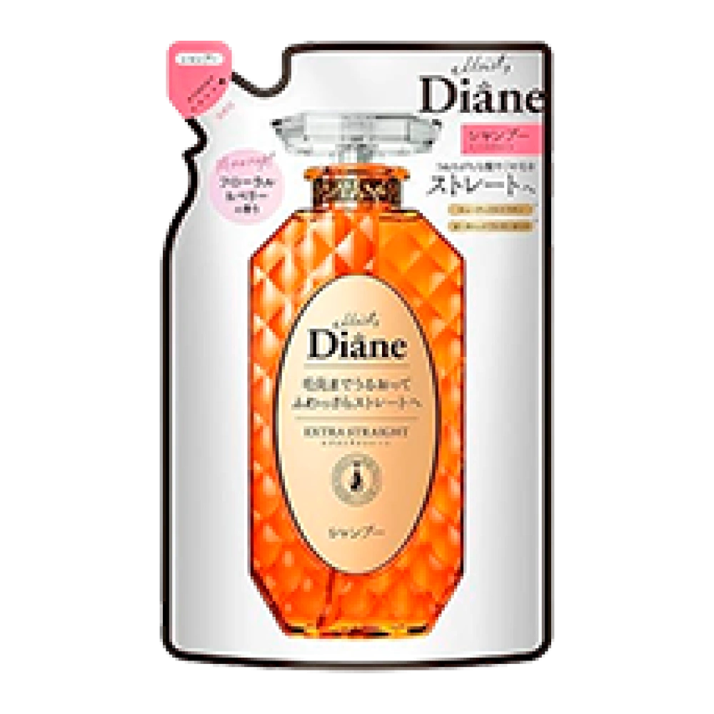 Шампунь увлажняющий для выпрямления вьющихся волос "Diane Perfect Beauty - Extra Straight", 330 мл (Сменный блок)