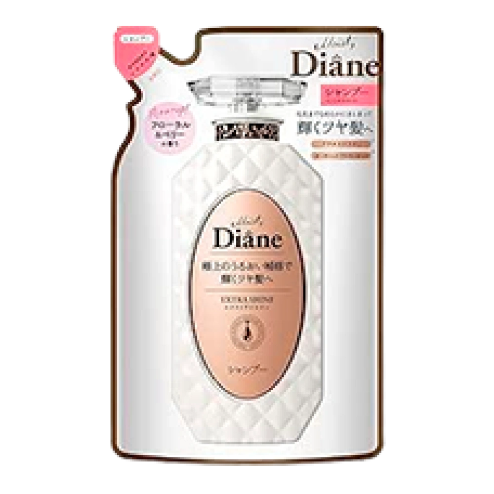 Шампунь увлажняющий для гладкости и блеска волос "Diane Perfect Beauty - Extra Shine", 330 мл (Сменный блок)