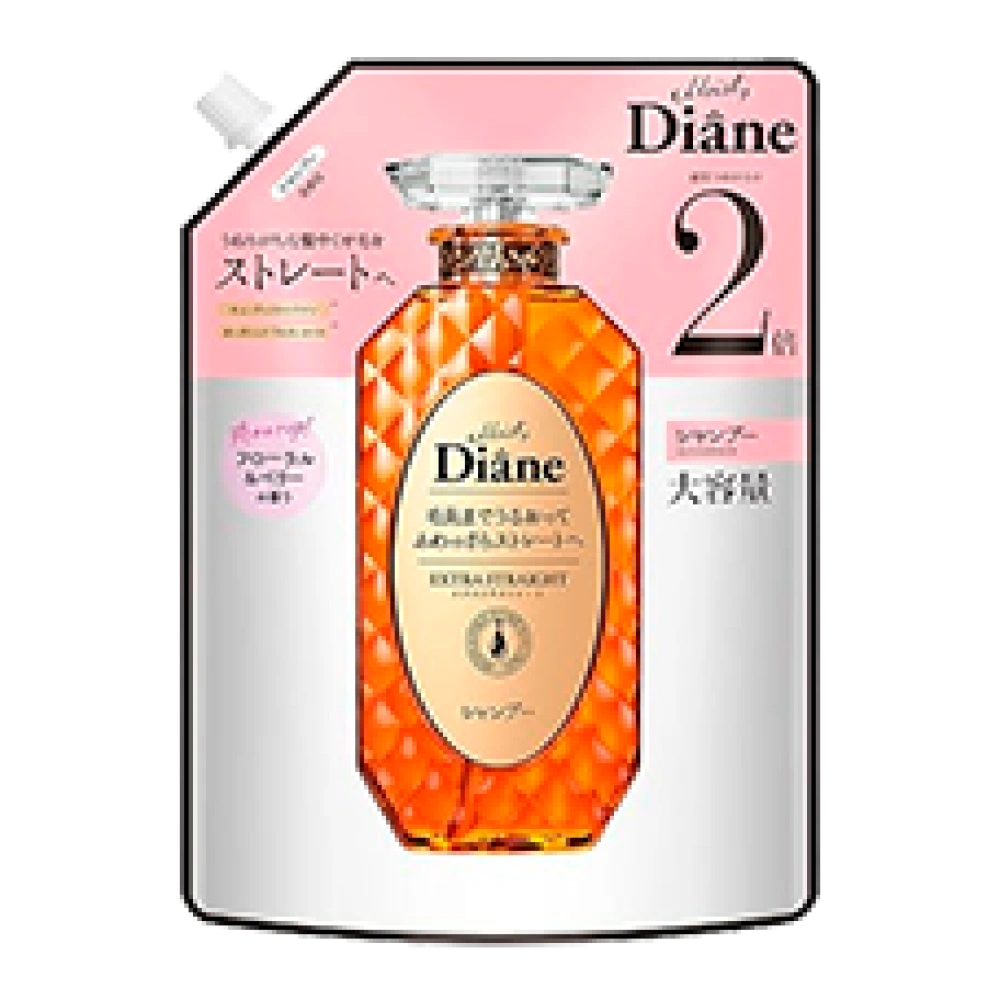 Шампунь увлажняющий для выпрямления въющихся волос "Diane Perfect Beauty - Extra Straight", 660 мл (Сменный блок)
