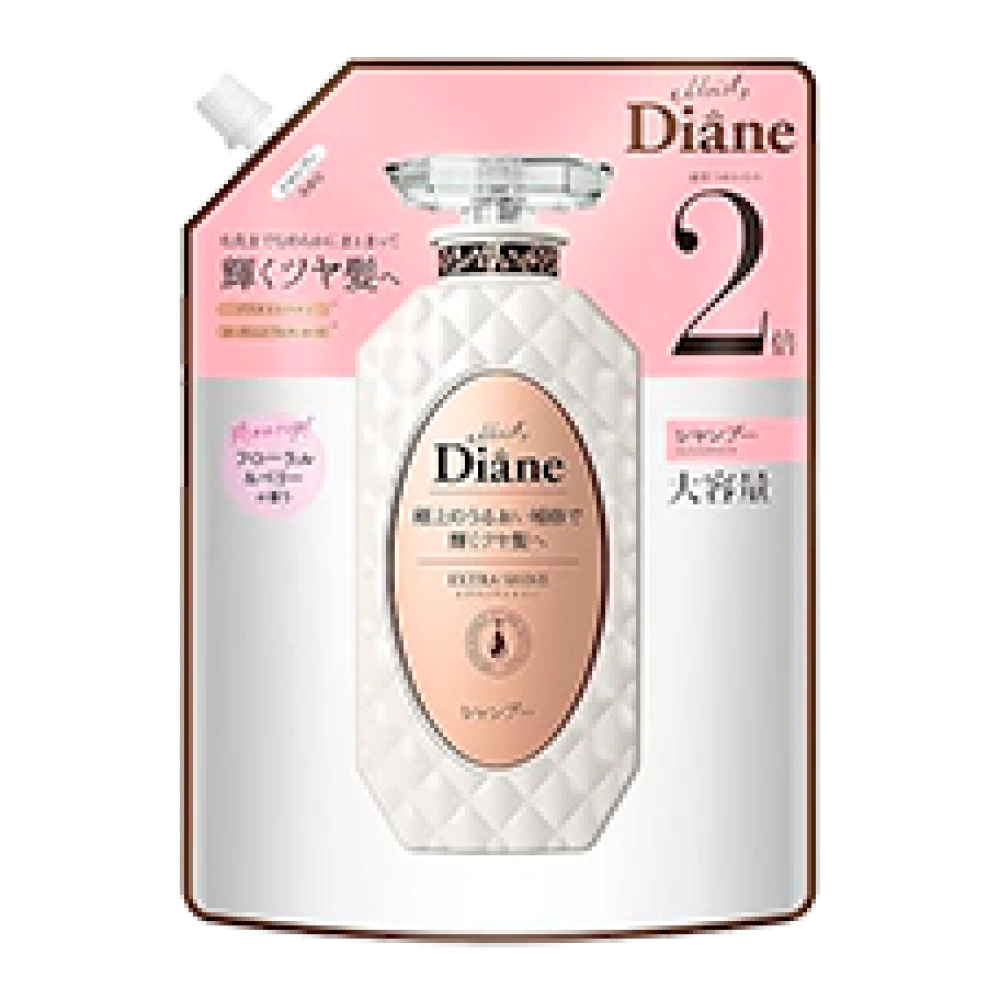 Шампунь увлажняющий для гладкости и блеска волос "Diane Perfect Beauty - Extra Shine", 660 мл (Сменный блок)