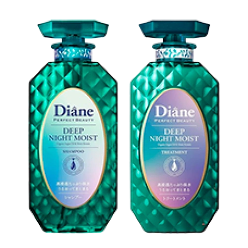 Терең түнгі ылғалдандыруға арналған жиынтық (шампунь + тритмент) «Diane Perfect Beauty Deep Night Moist», 400 мл + 400 мл
