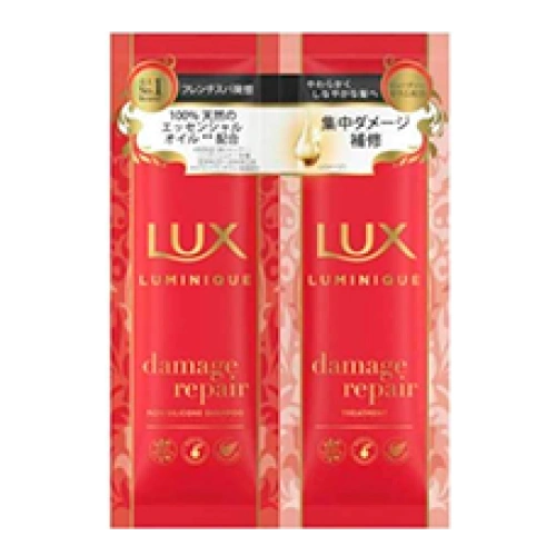 Саяхатқа арналған жинақ (сусабын + кондиционер) “LUX LUMINIQU - Damage Repair”, 10 г + 10 г