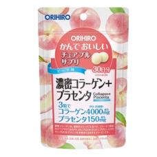 Жевательные витамины со вкусом персика "Chewable Supplements - Коллаген + Плацента", 90 таб. (на 30 дней)