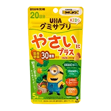 Жевательные витамины для детей UHA Gummy Supplement KIDS «Овощи Плюс», 20 дней