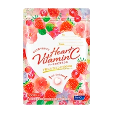 Жевательные витамины в форме сердечек со вкусом ягодного микса, «Heart Vitamin C», 100 таб. 