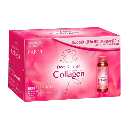 Коллагеновый напиток 3000 мг для упругости кожи «Deep Charge Collagen Drink» FANCL, 10 × 50 мл