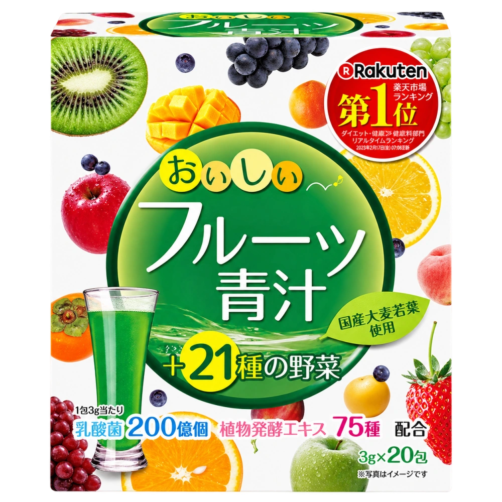 Фруктовый аодзиру с молочнокислыми бактериями и ферментами "Fruit Aojiru", 3 гр х 20 шт