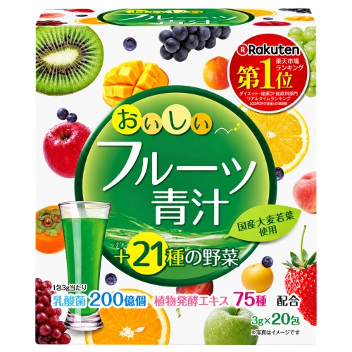 Жемісті аодзиру сүтқышқыл бактериялары мен ферменттері бар "Fruit Aojiru", 3 г х 20 дана