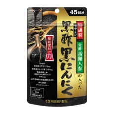 Черный уксус с черным кунжутом, ферментированным женьшенем и черным чесноком, 90 шт.