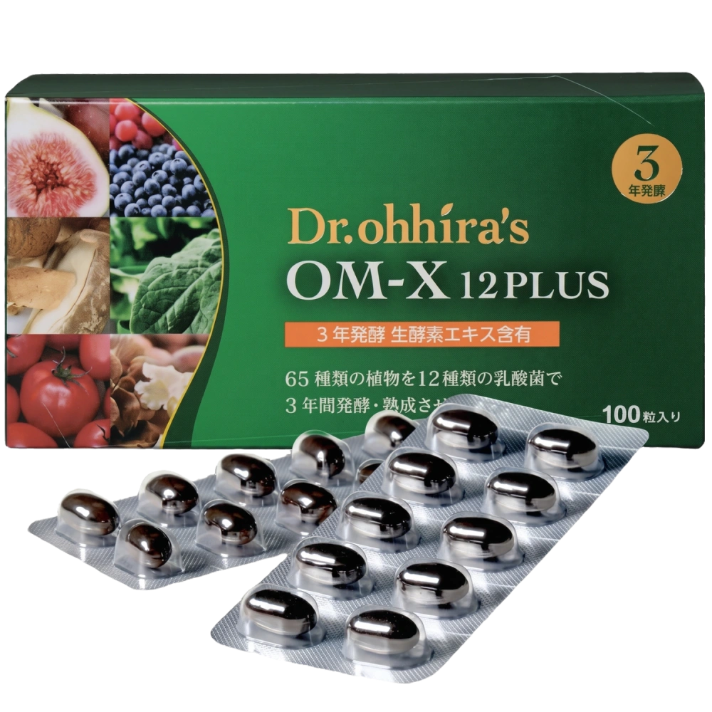 OM-X 12 PLUS — ферментированная пищевая добавка с лактобактериями, 100 капсул