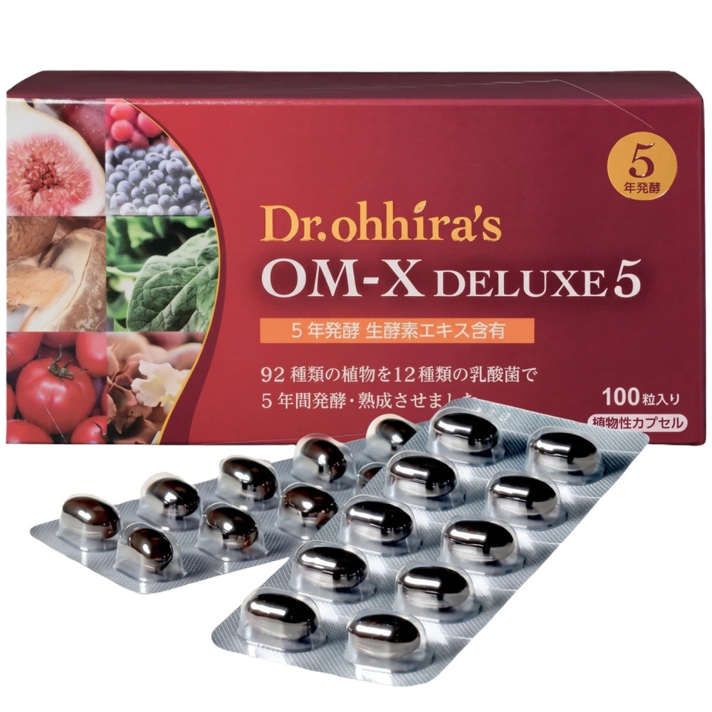 OM-X Deluxe 5 — ферментированная пищевая добавка с лактобактериями, 100 капсул