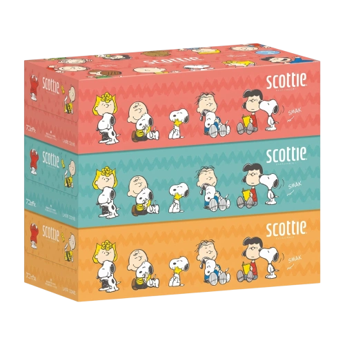 "Scottie Tissue Snoopy" майлықтары, 220 жұп (440 парақ) × 3 дана