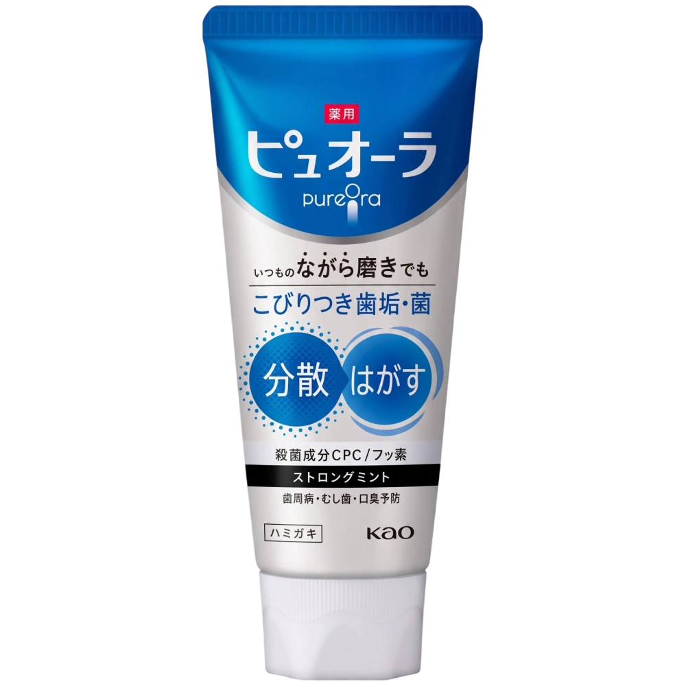 Лечебно-профилактическая антибактериальная зубная паста, вкус Strong Mint, «Pyuora Toothpaste» KAO, 115 г