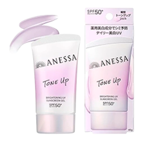 Бет пен денеге арналған күннен қорғайтын ағартатын гель «ANESSA Brightening UV Sunscreen Gel NA (Tone Up) SPF50+ PA++++», 40 г.