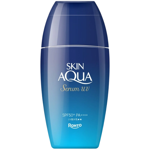 Гиалурон қышқылы қосылған бет пен денеге арналған Skin Aqua сарысуы UV SPF50+ PA++++ күннен қорғайтын сарысу, 70 г