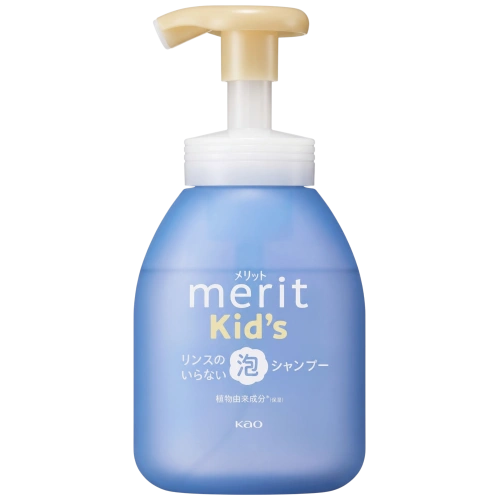 Балаларға көбікті сусабын 2-і 1-де «Merit Kids Rinse-free Foam Shampoo» Kao, 330 мл