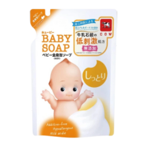 Гипоаллергенное детское пенное для мытья головы и тела "Kewpie", 350 мл (Сменный блок)