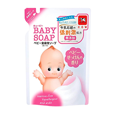 Гипоаллергенное детское пенное для мытья головы и тела "Kewpie", 350 мл (Сменный блок)