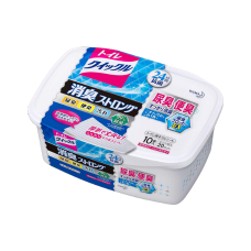 Салфетки для стерилизации и чистки унитаза "Toilet Cleaner Quickle - Deodorant Strong" против запаха мочи, с ароматом свежих трав, 10 х 2 шт 