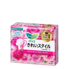 Ежедневные прокладки с ароматом розы "Laurier Kirei Style - Romantic Rose", 72 шт.