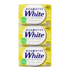 Кремообразное мыло с кокосовым молоком и скваленом "White", 130 гр х 3 шт.